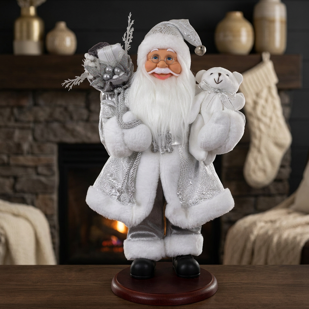 Weihnachtsmann 45cm Olaf auf Podest