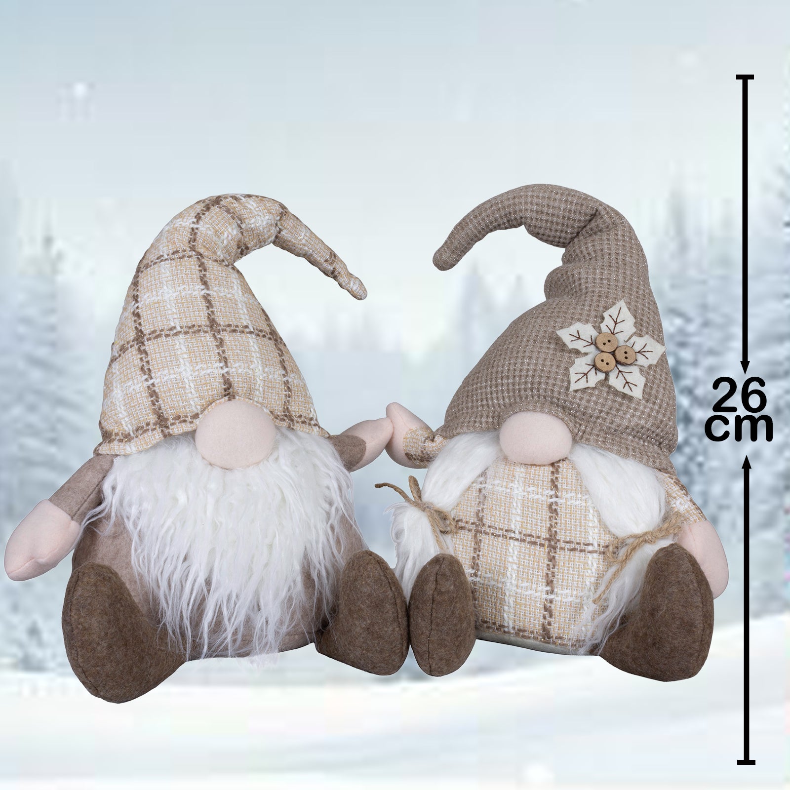 Wichtel 26cm (48cm) sitzend, 2 Stück