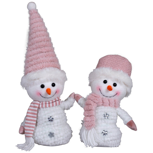 Schneemann 26cm (38cm) stehend, Pärchen, 2 Stück
