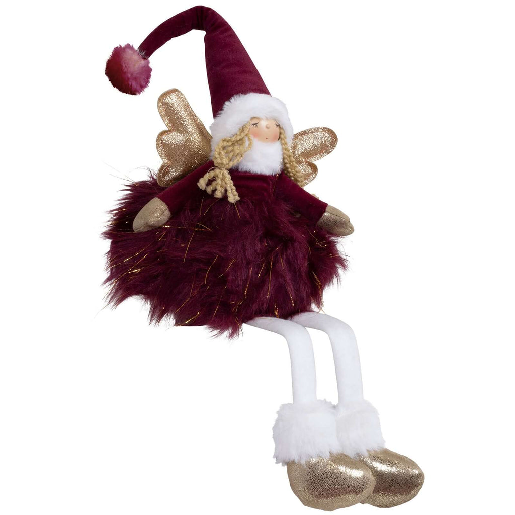 Dekofigur Engel mit LED 28cm (62cm) Kantenhocker