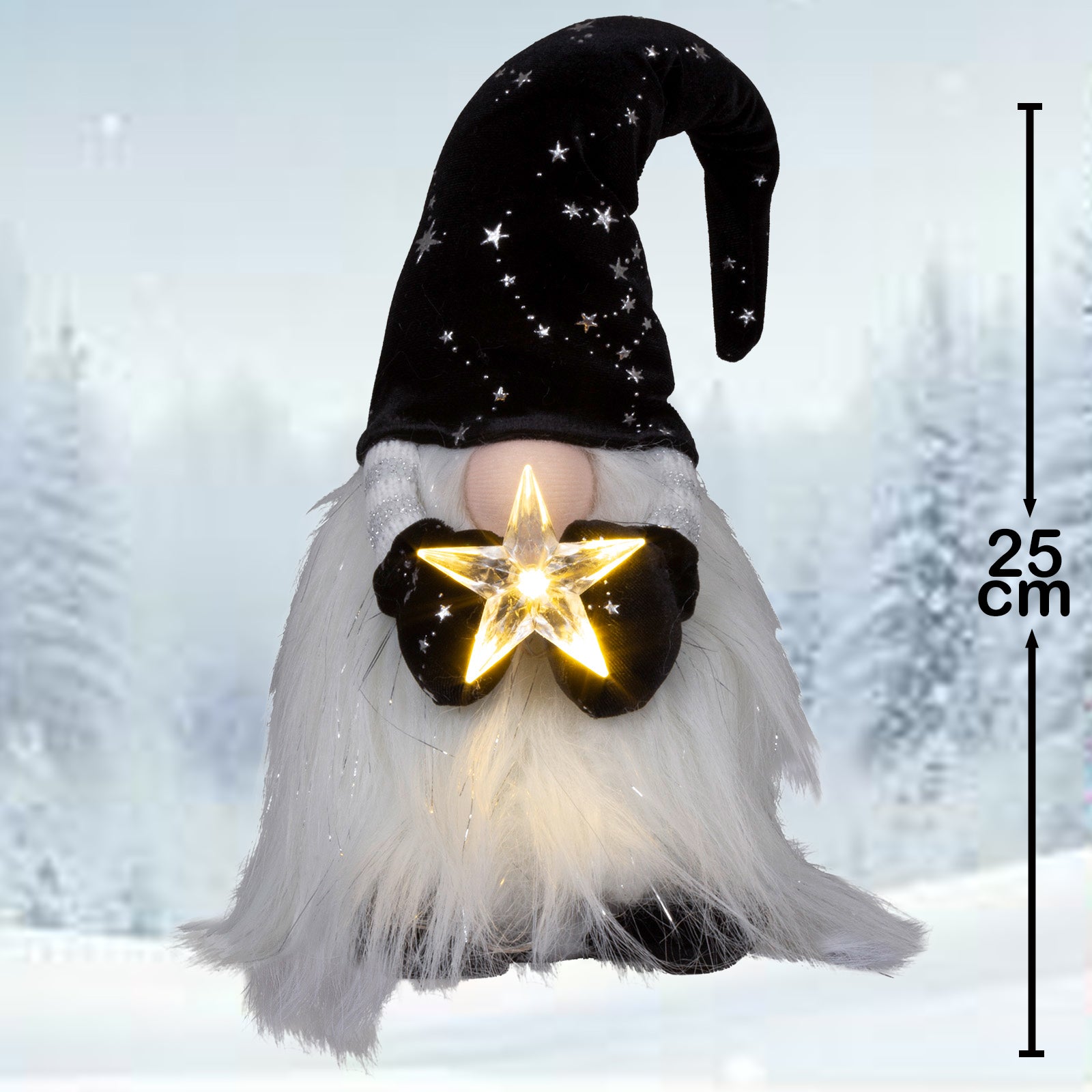 Wichtel mit LED 25cm (37cm)