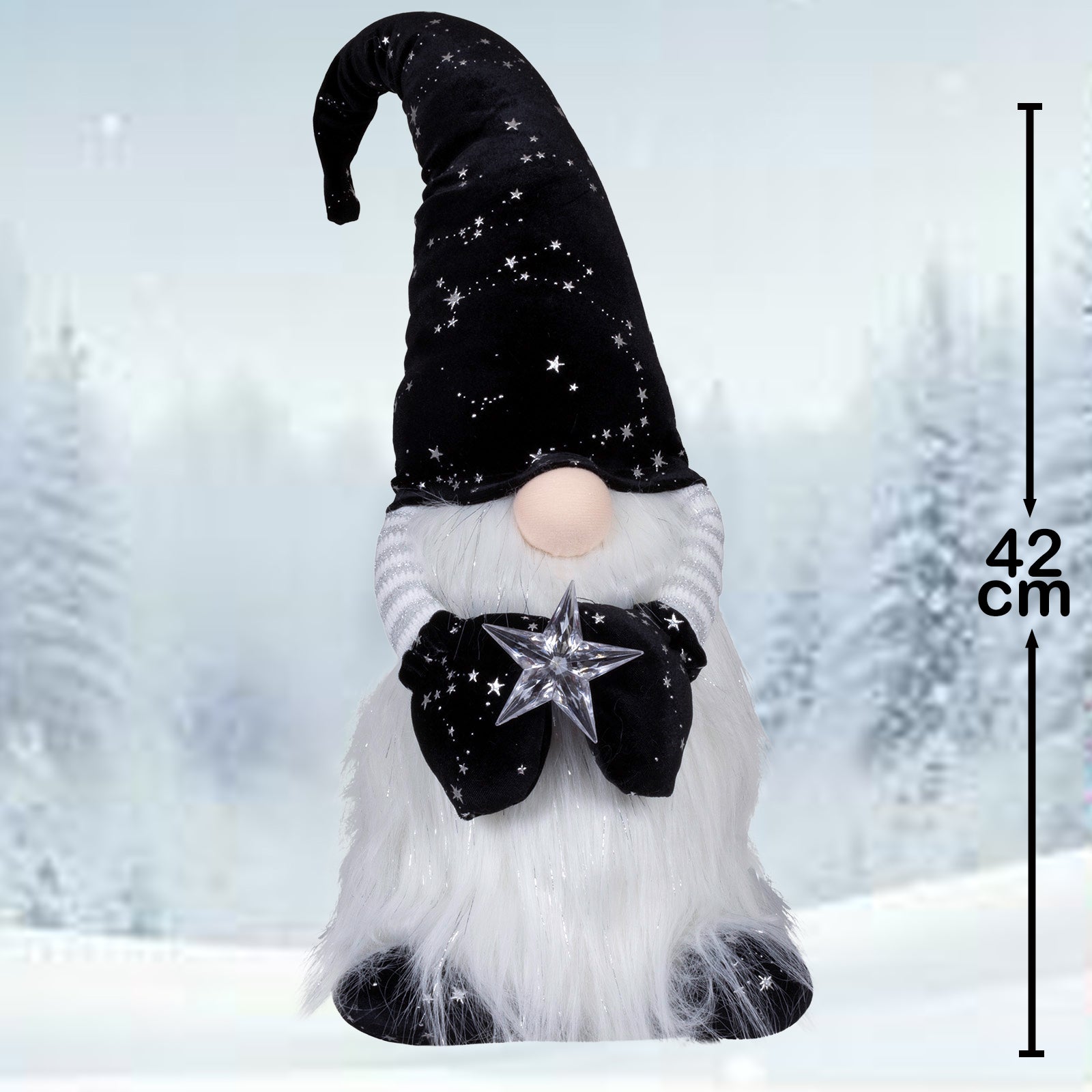 Wichtel mit LED 42cm (64cm)