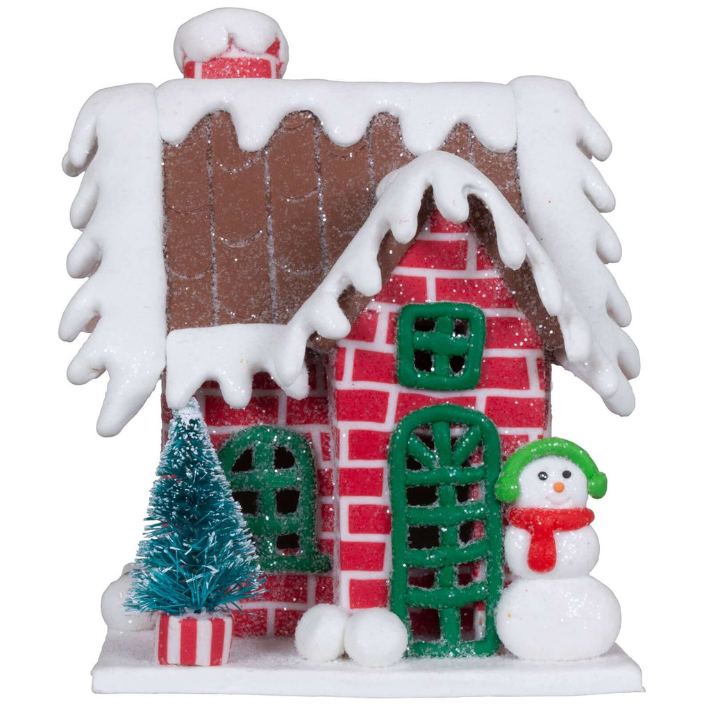 Lebkuchenhaus 12cm rot-braun