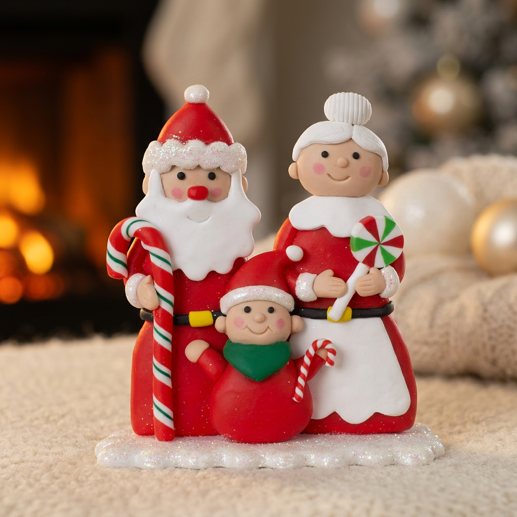 Weihnachtsmann Familie 14cm