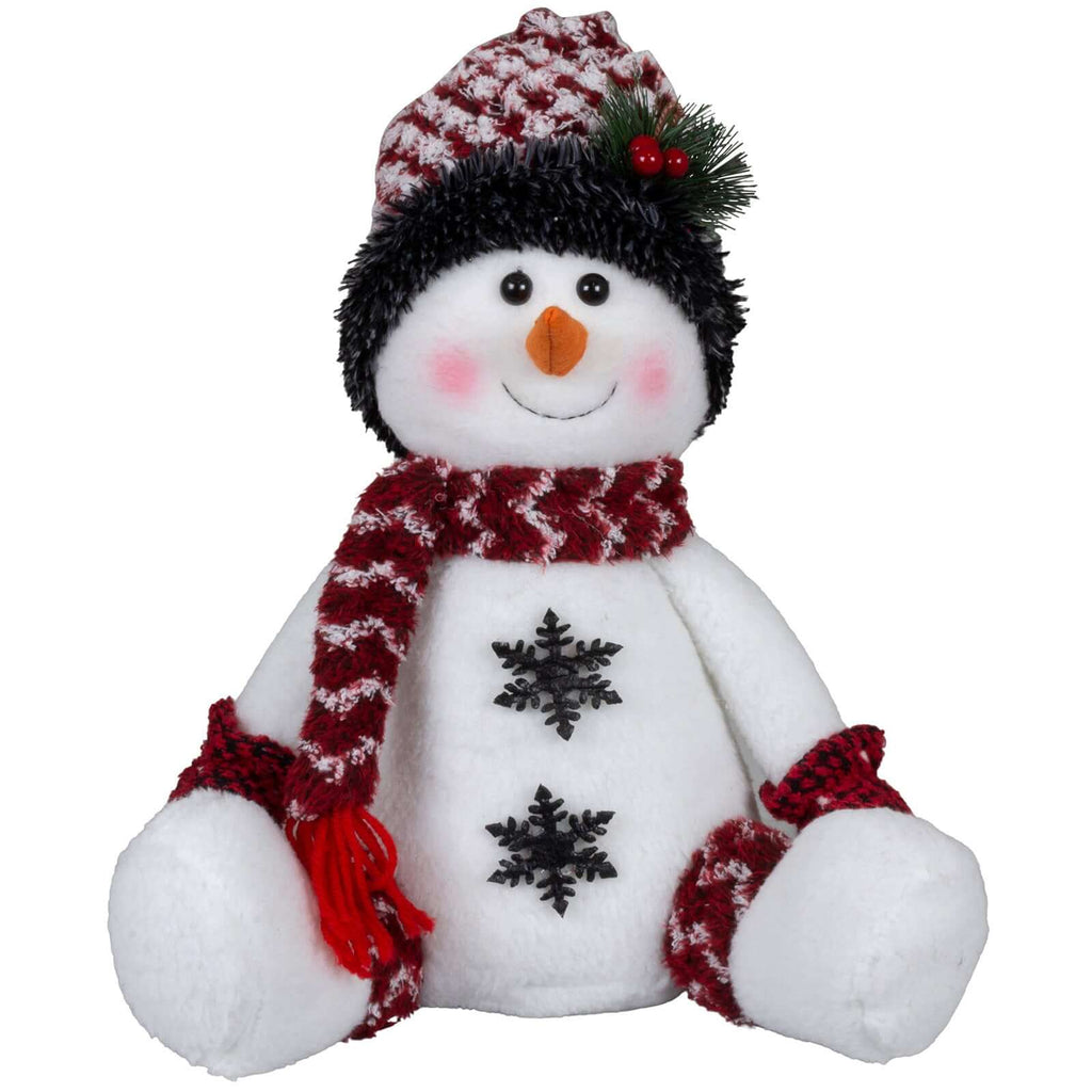 Schneemann 36cm (50cm) sitzend, Pärchen, 2 Stück