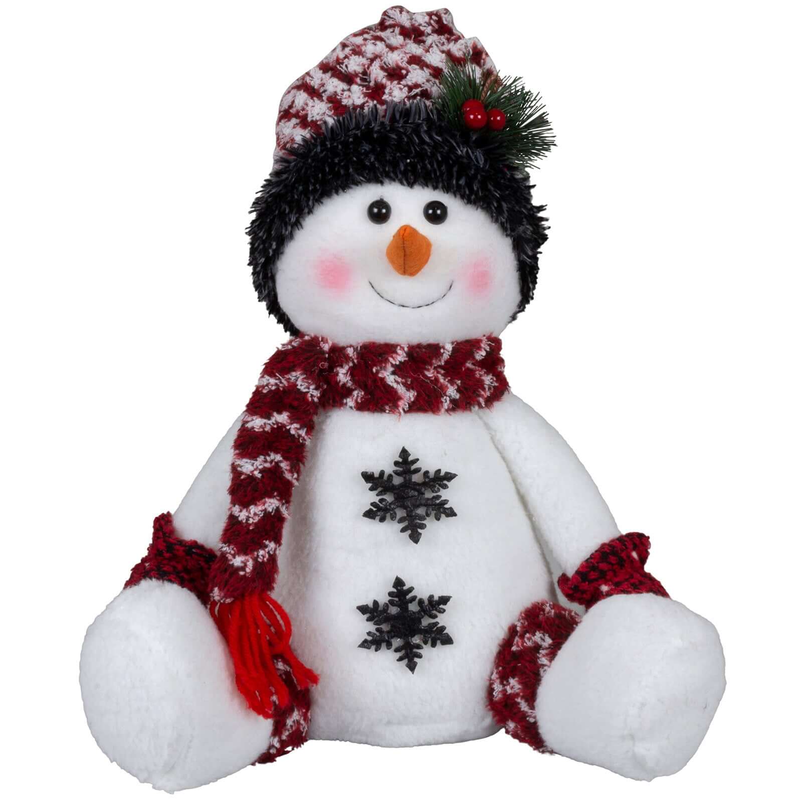 Schneemann 36cm (50cm) sitzend, Pärchen, 2 Stück