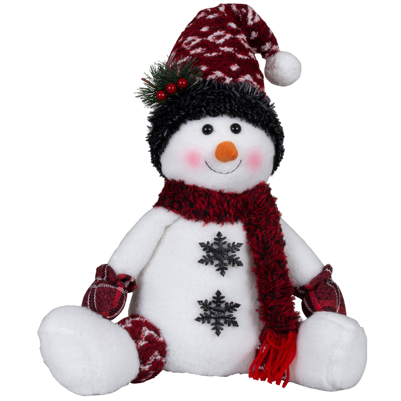 Schneemann 36cm (50cm) sitzend, Pärchen, 2 Stück
