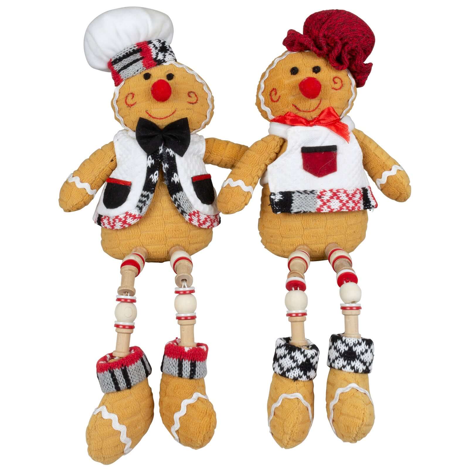 Lebkuchenmann 18cm (36cm) Kantenhocker, Pärchen, 2 Stück