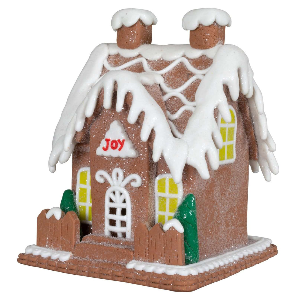 Lebkuchenhaus 13cm braun-weiß