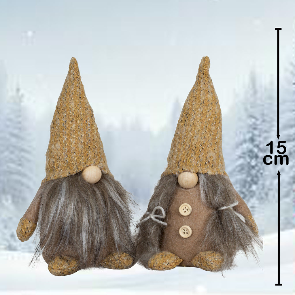Wichtel 15cm (21cm) sitzend, 2 Stück