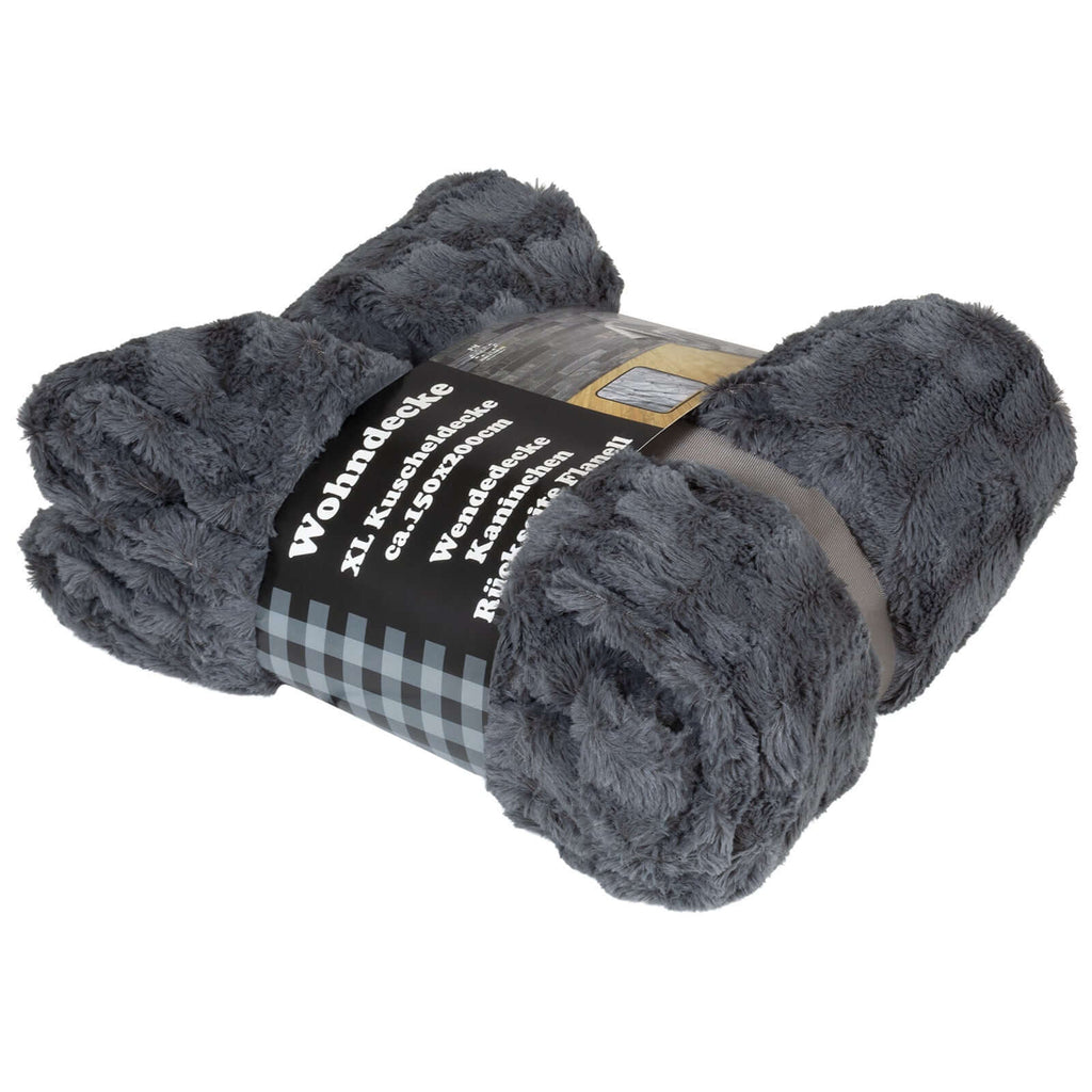 Kuscheldecke Kaninchen-Felloptik 200x150cm extra weich