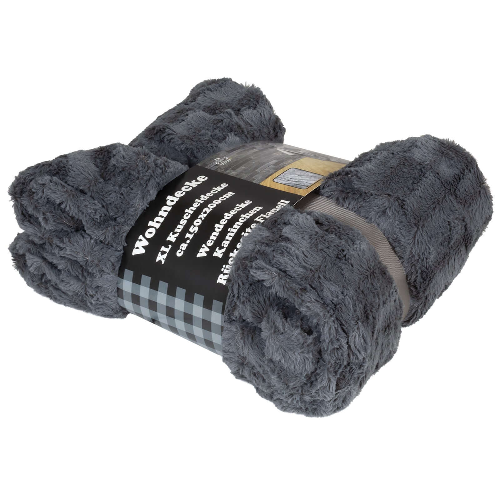 Kuscheldecke Kaninchen-Felloptik 200x150cm extra weich