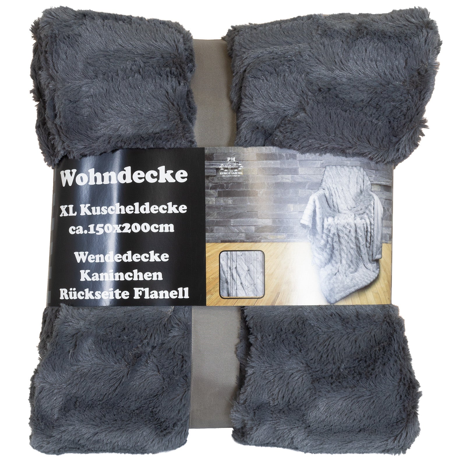 Kuscheldecke Kaninchen-Felloptik 200x150cm extra weich