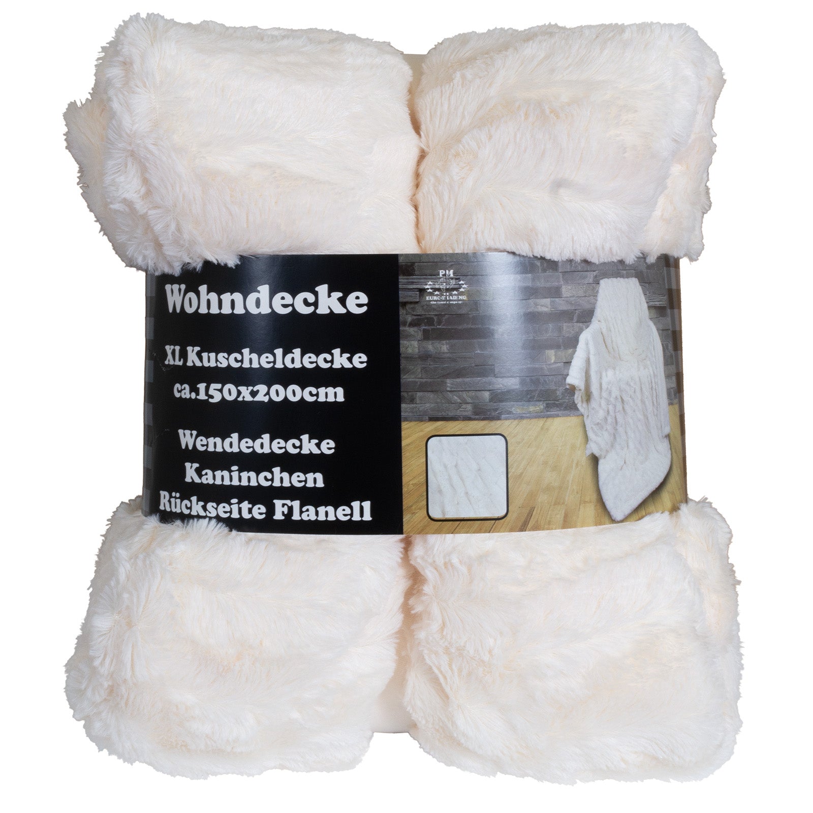 Kuscheldecke Kaninchen-Felloptik 200x150cm extra weich