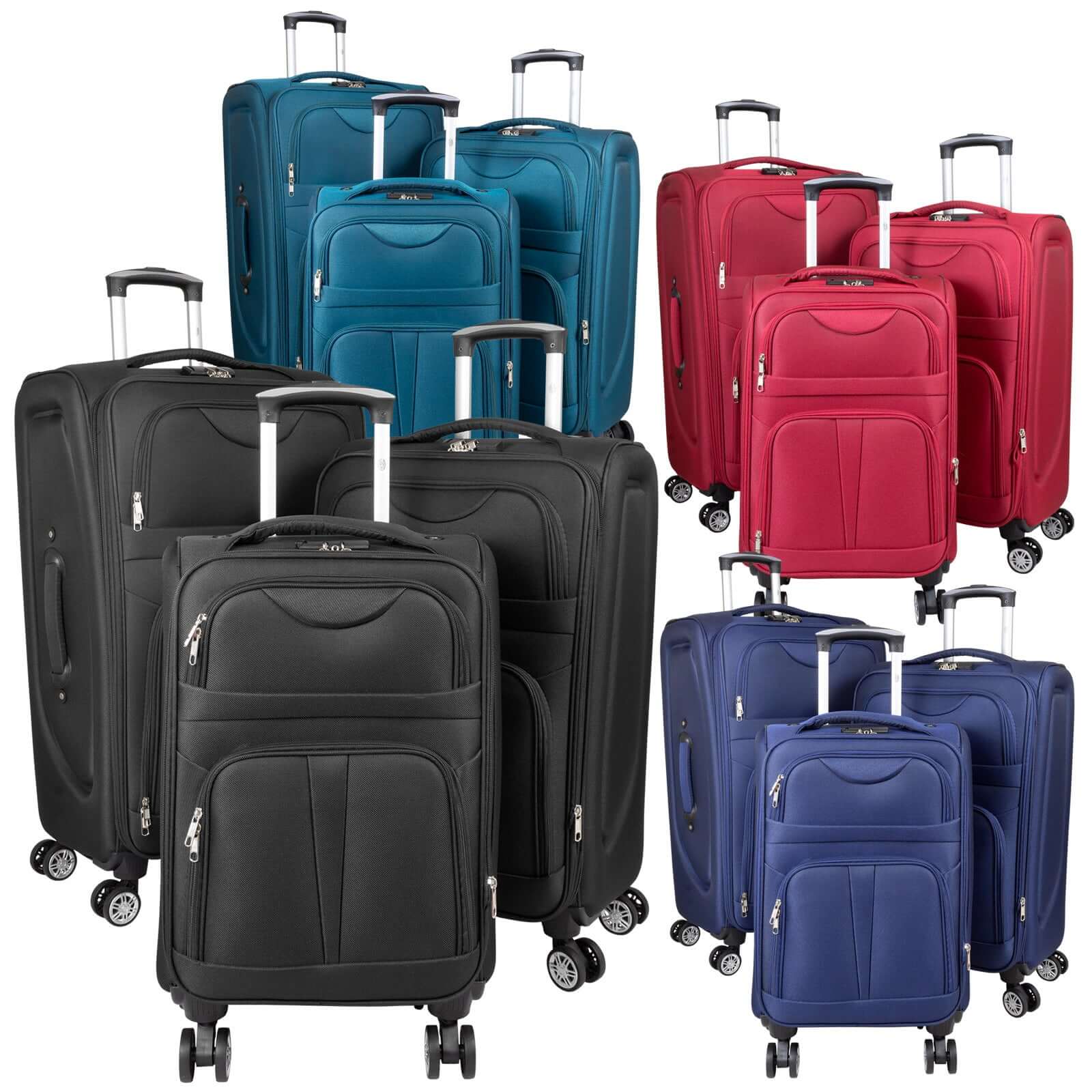 Nylon Kofferset 3tlg Cadiz