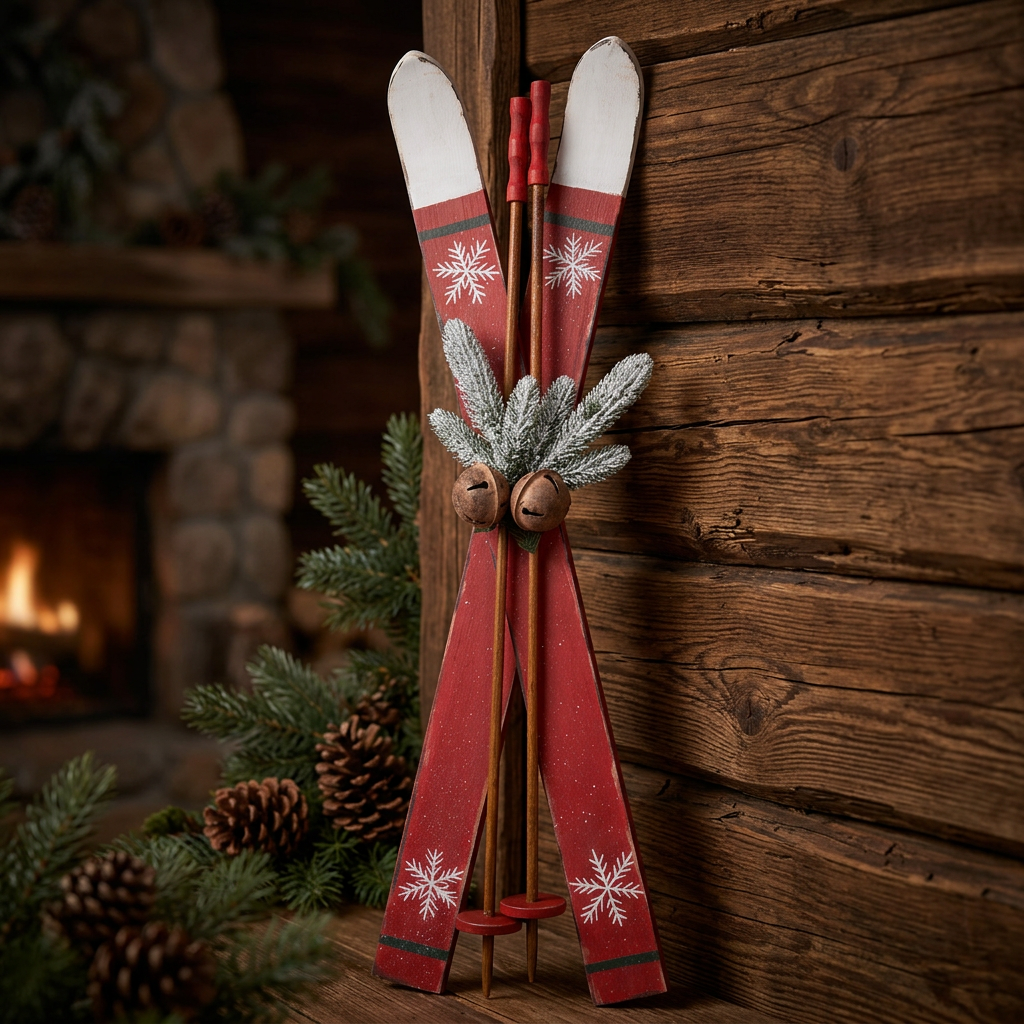 Deko Ski und Stöcke 75cm