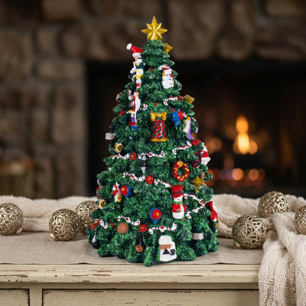 Spieluhr XL-Weihnachtsbaum 32cm
