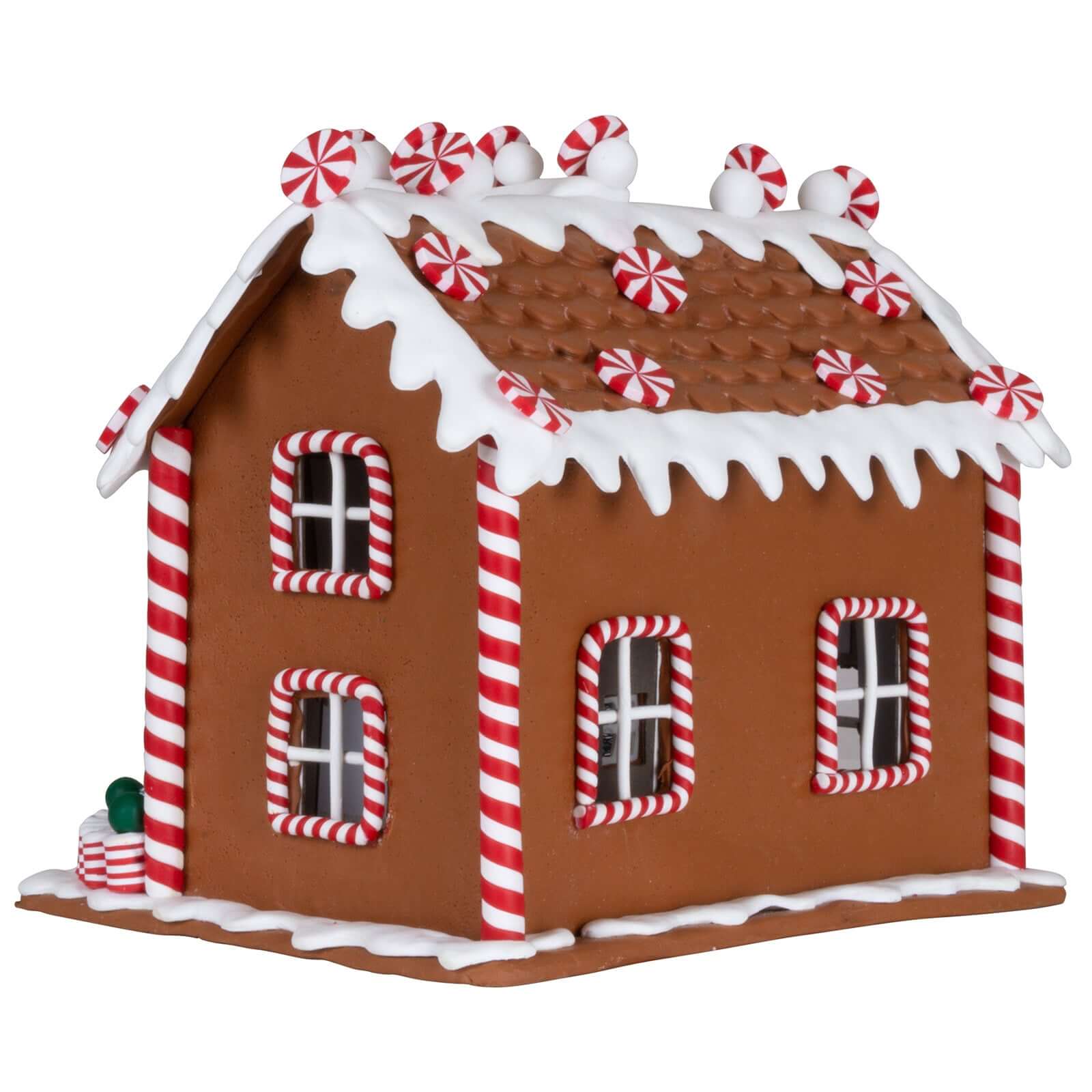 LED Lebkuchenhaus 22cm braun