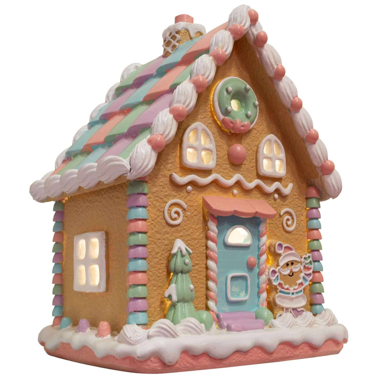 LED Lebkuchenhaus 25cm bunt