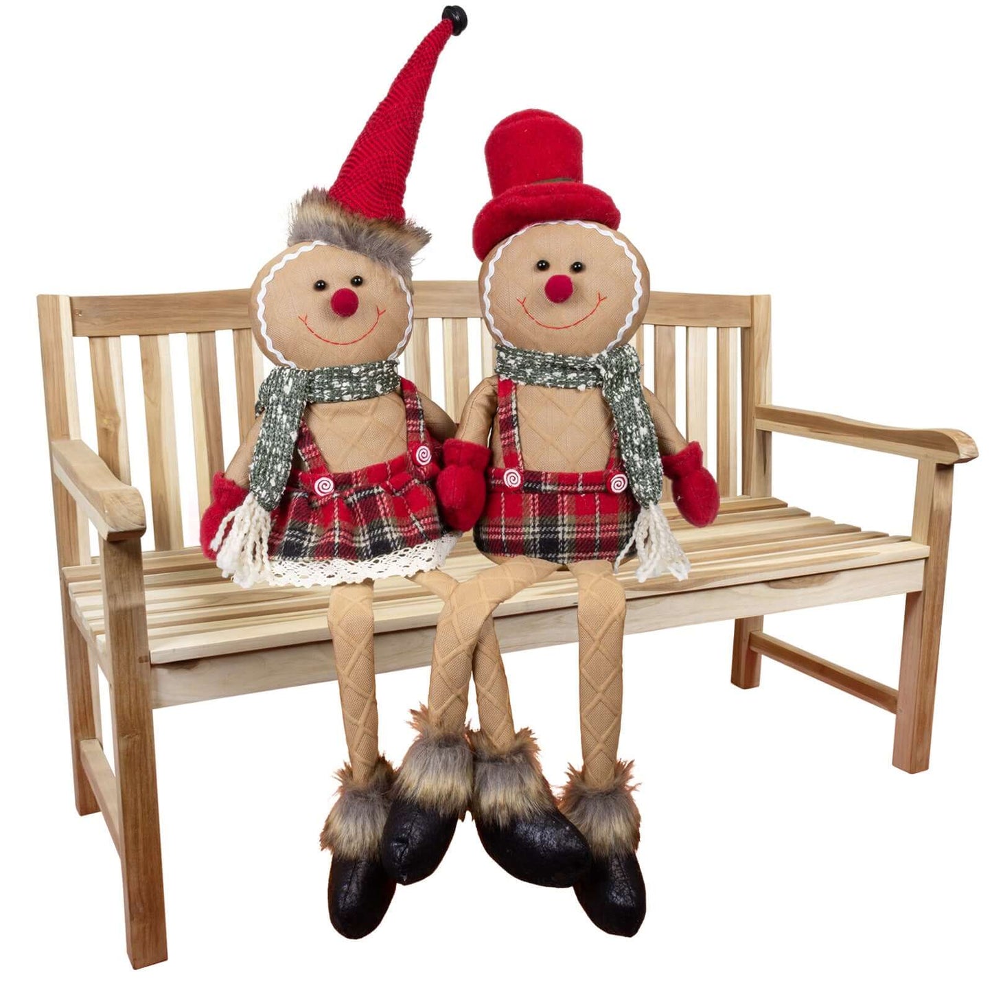 Lebkuchenfiguren, 2 Designs, 35cm (70cm) Kantenhocker, 2 Stück