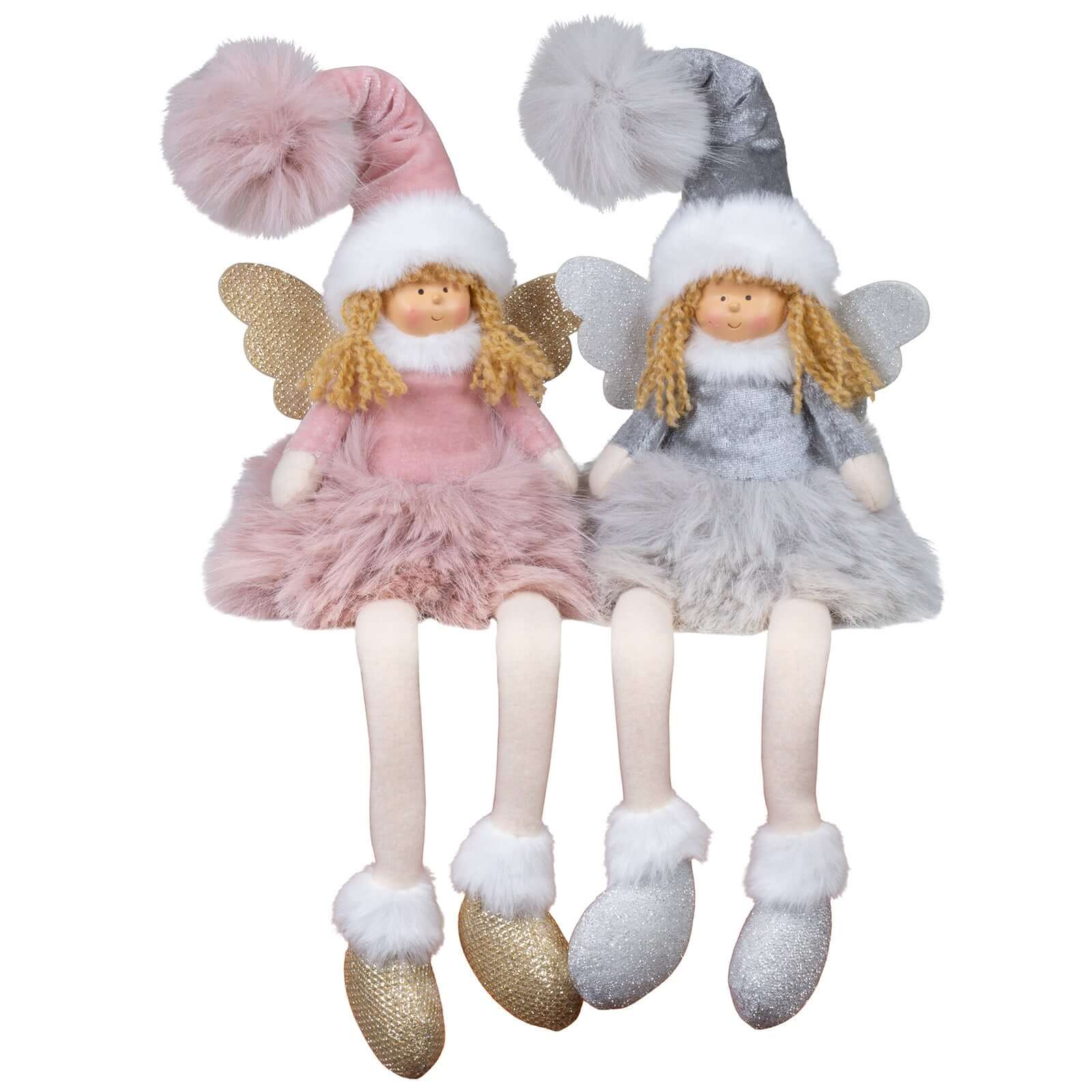 Dekofigur Engel 18cm (42cm) Kantenhocker, 2 Stück