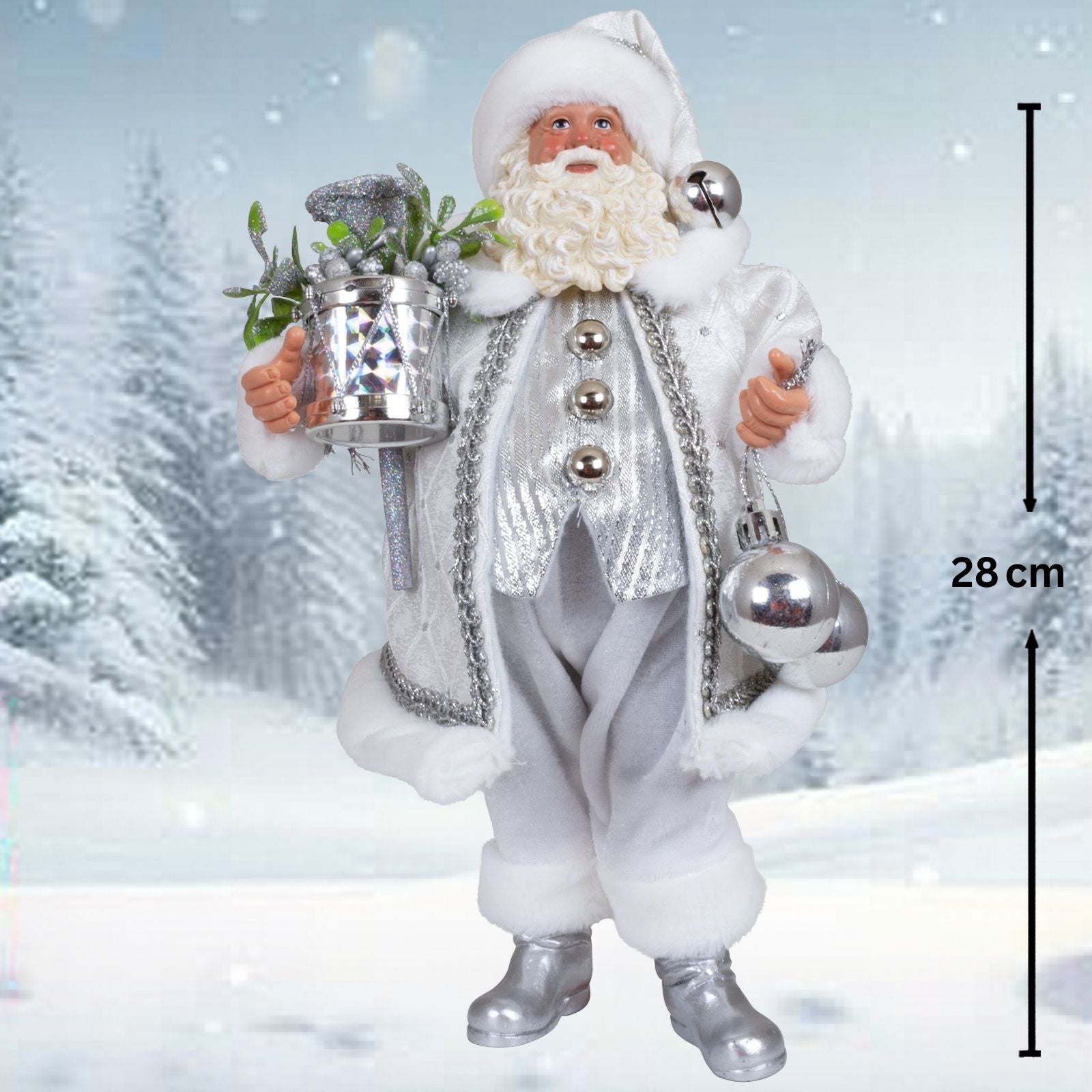 Weihnachtsmann 28cm stehend