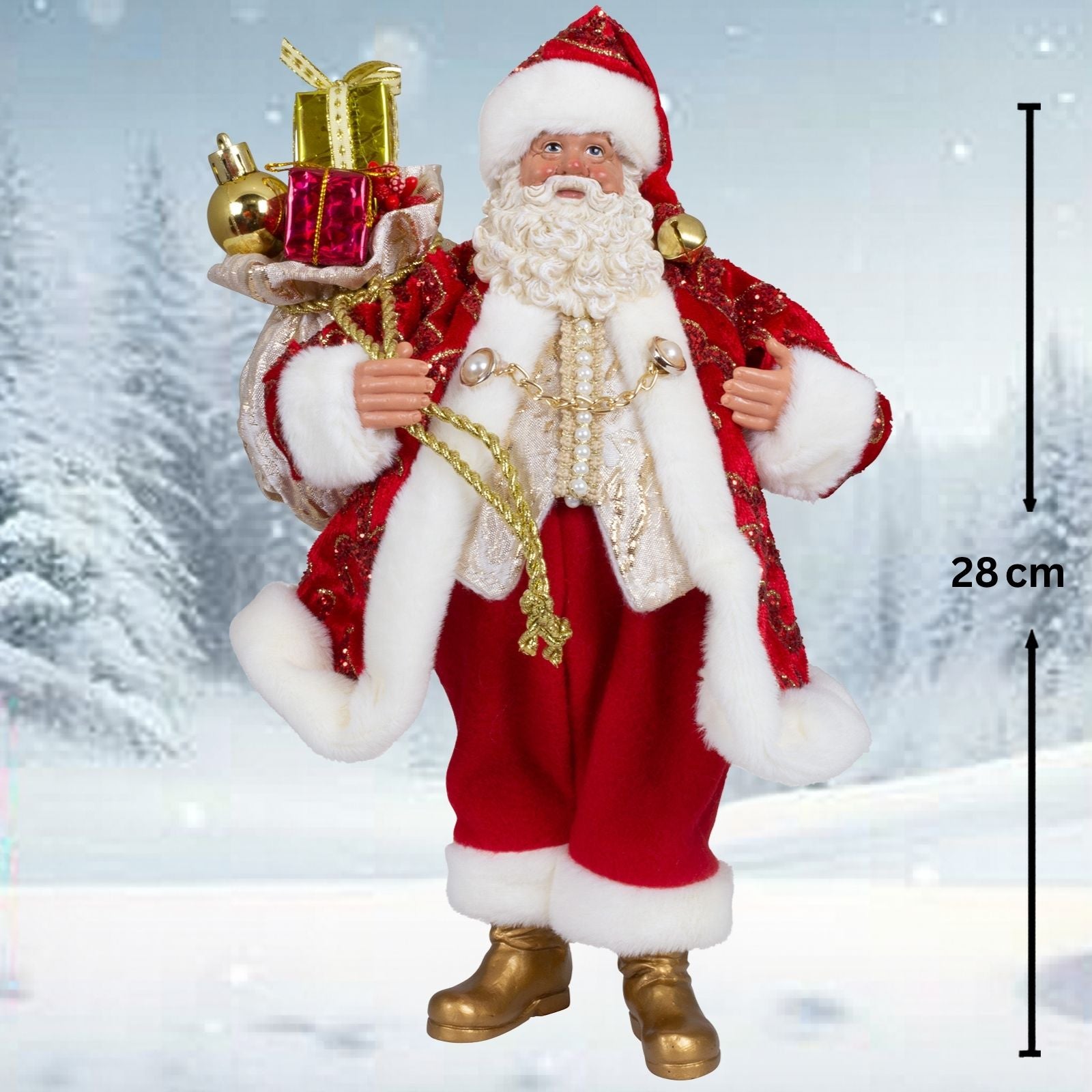 Weihnachtsmann 28cm stehend