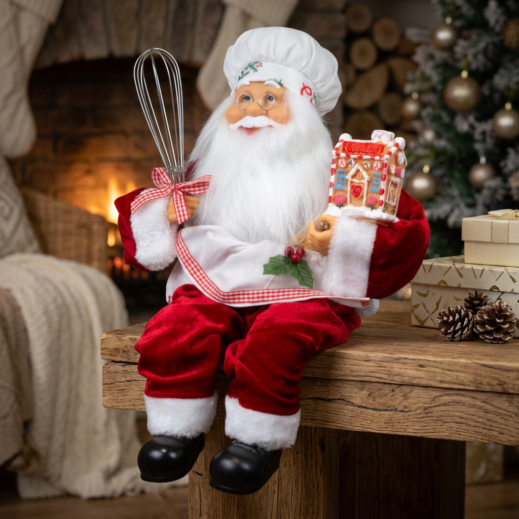 Weihnachtsmann Konditor 'Nicolas' 45cm Kantenhocker