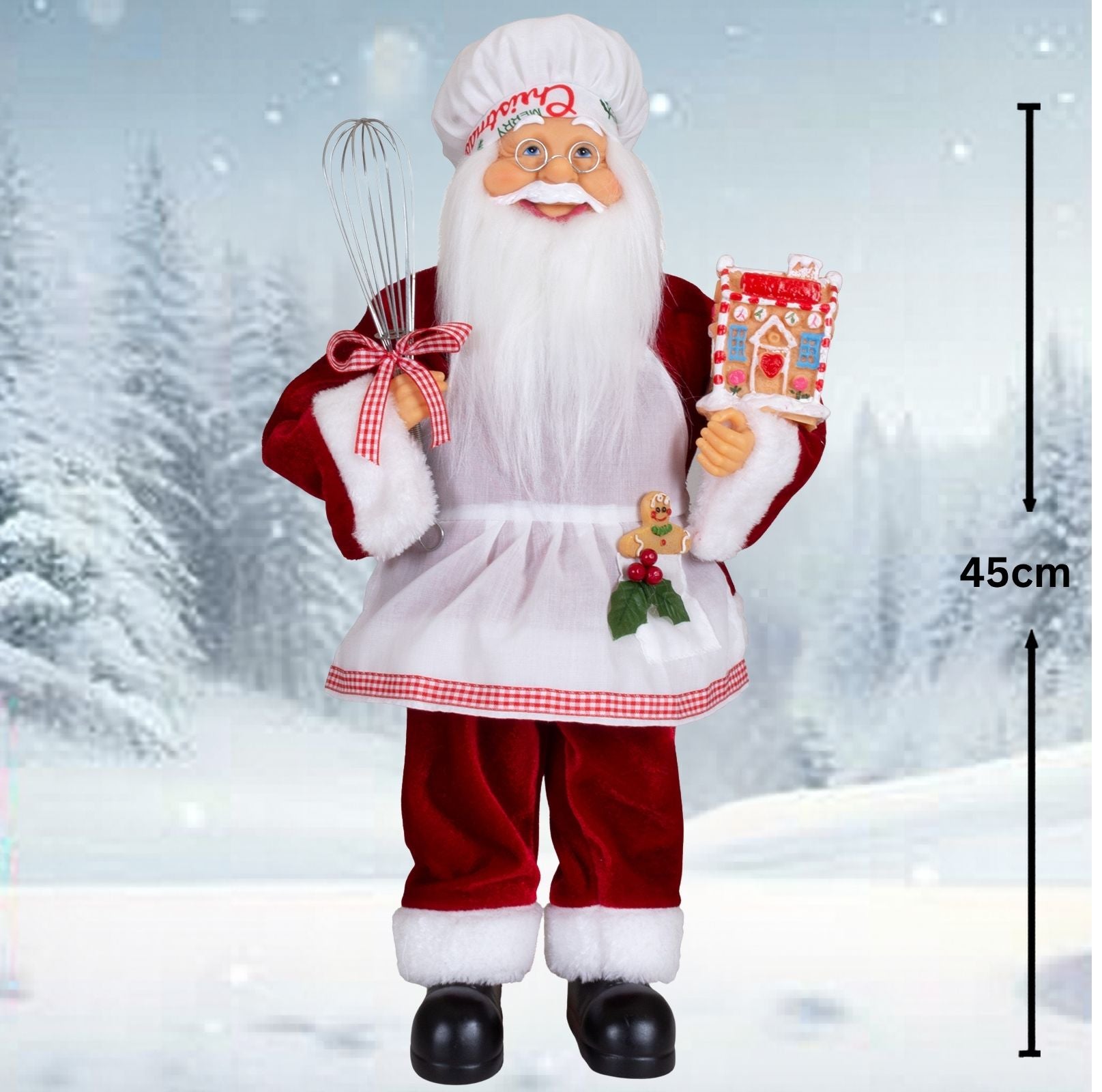 Weihnachtsmann Konditor 'Nicolas' 45cm stehend