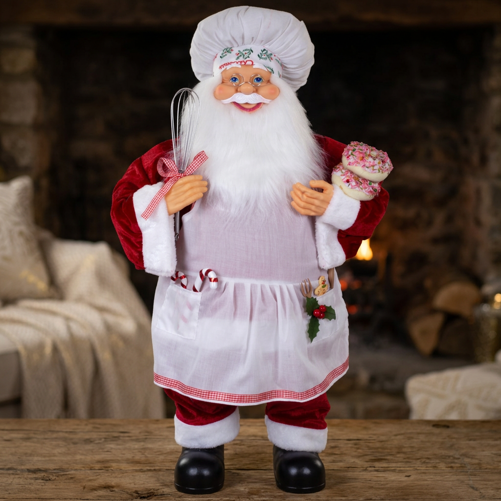 Weihnachtsmann Konditor 'Nicolas' 80cm stehend