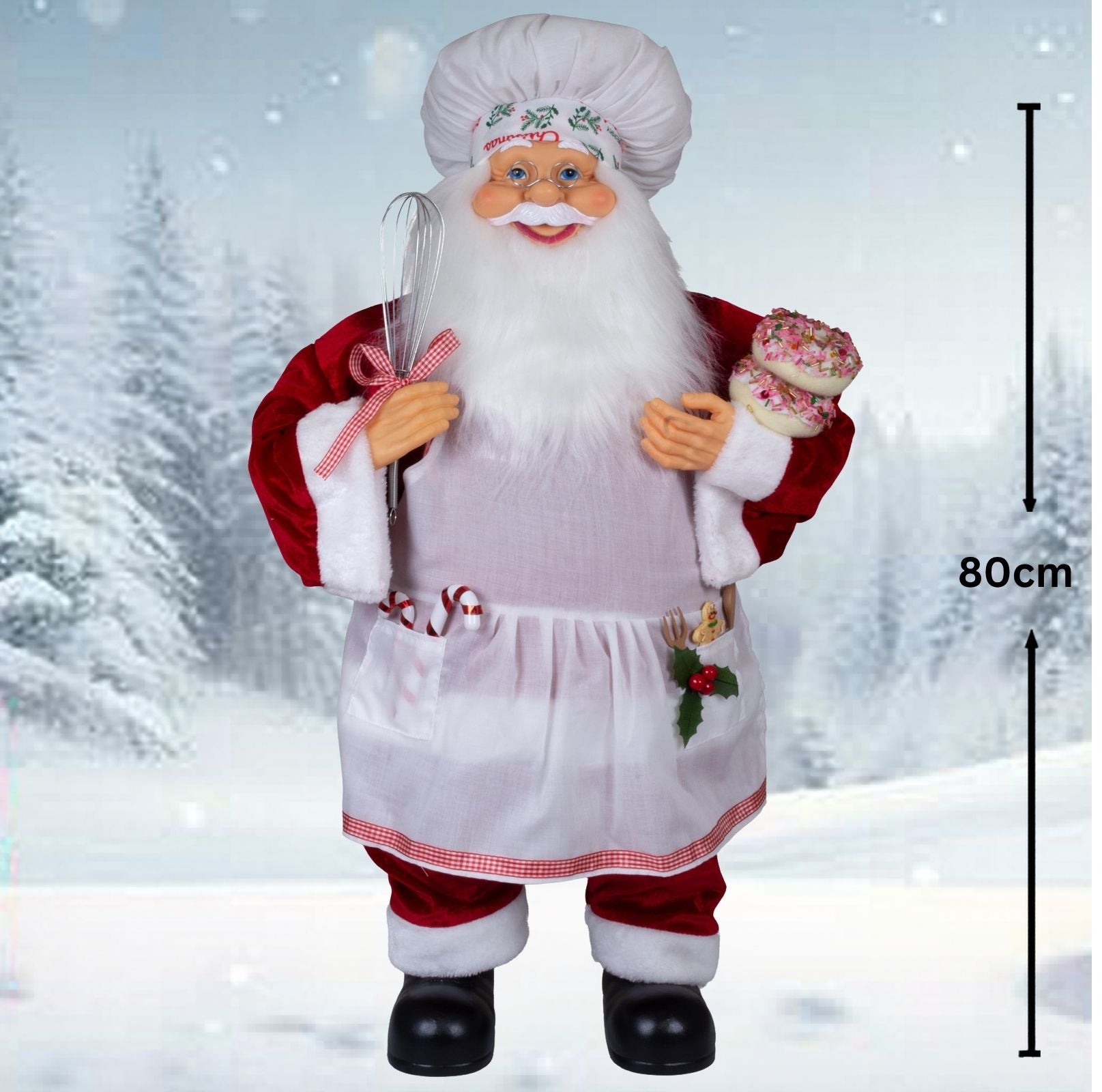 Weihnachtsmann Konditor 'Nicolas' 80cm stehend