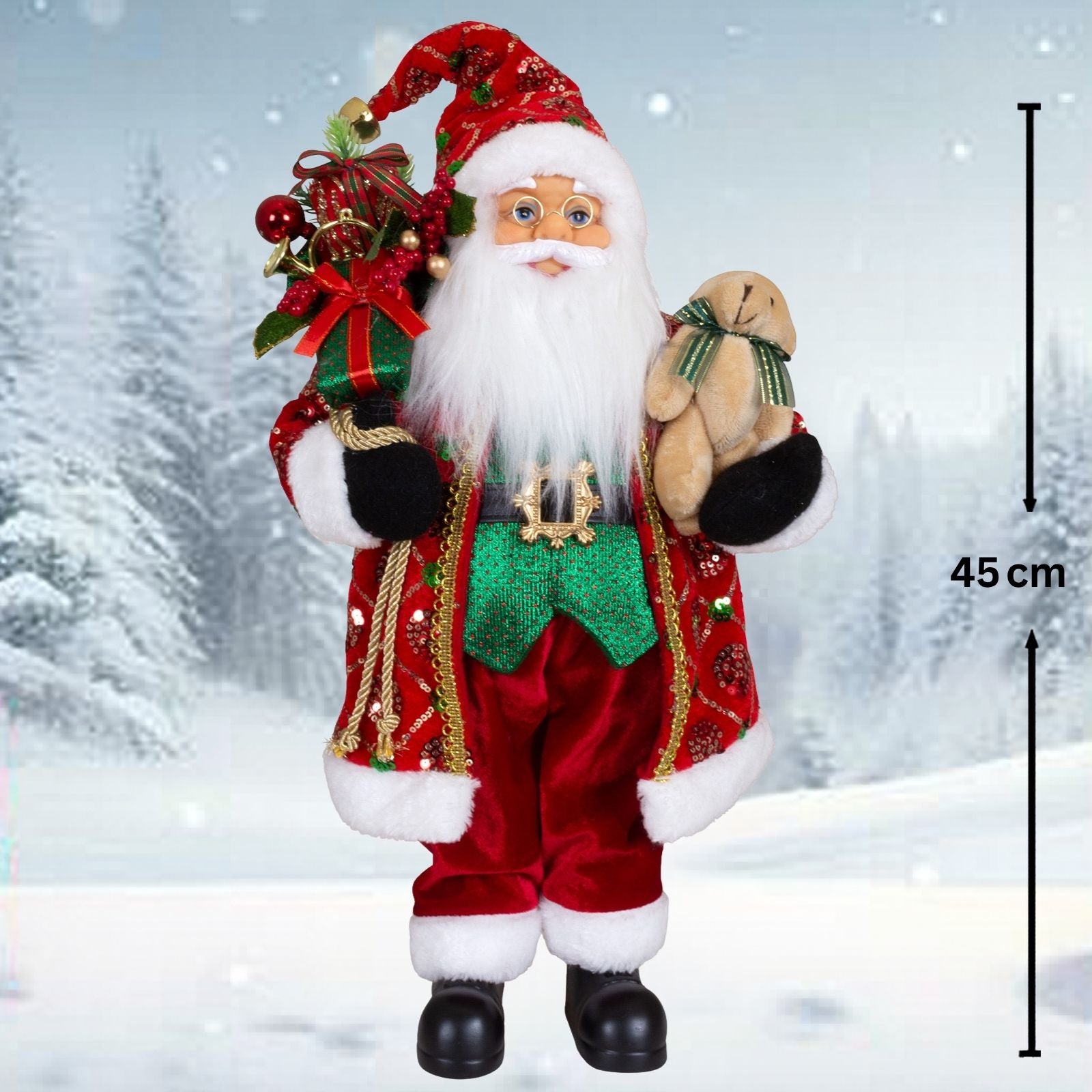 Weihnachtsmann Gunnar 45cm stehend