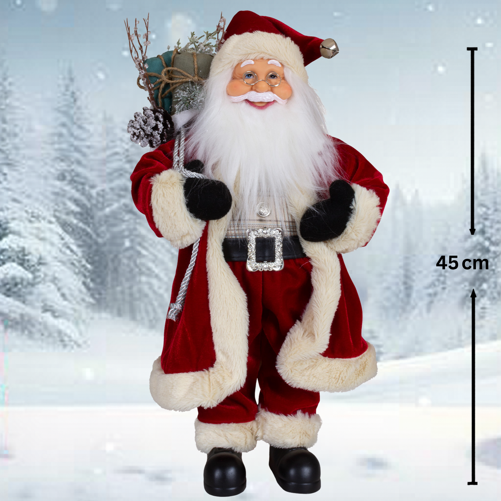 Weihnachtsmann Sigurd 45cm stehend