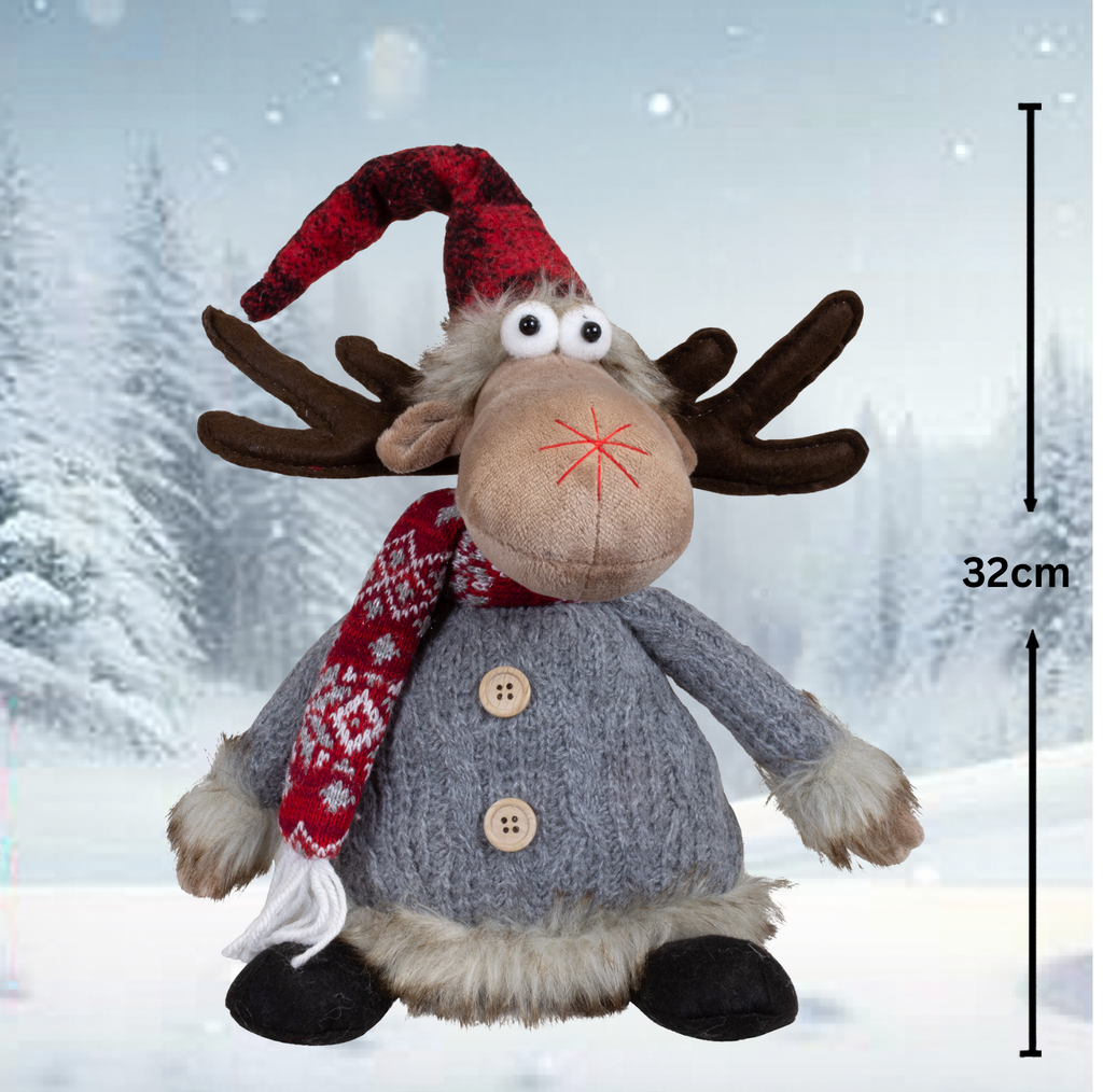 Elch 32cm (45cm) sitzend, 2 Stück
