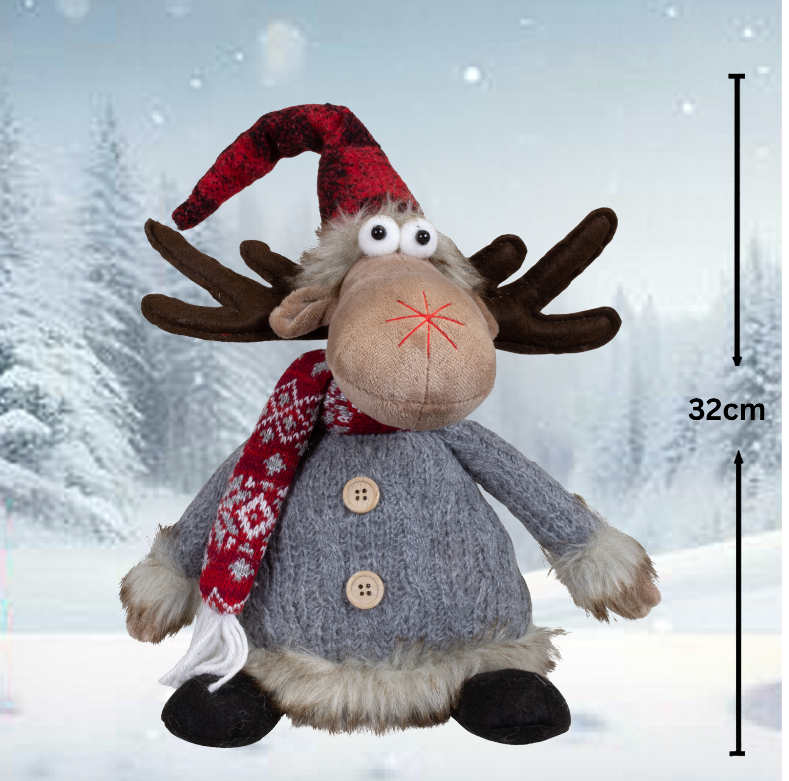 Elch 32cm (45cm) sitzend, 2 Stück