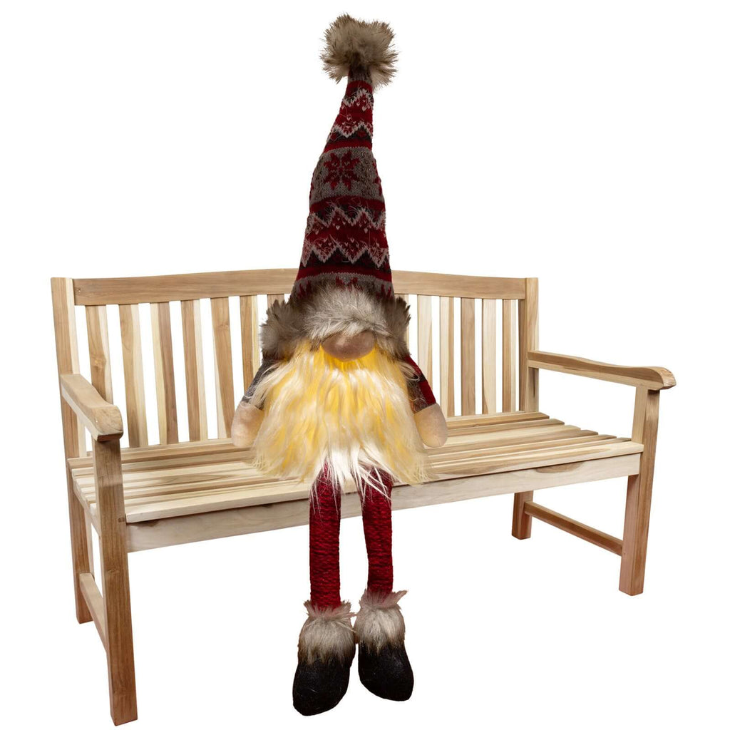 Wichtel, 2 Designs, mit LED 25cm (60cm), sitzend, 2 Stück+Timer