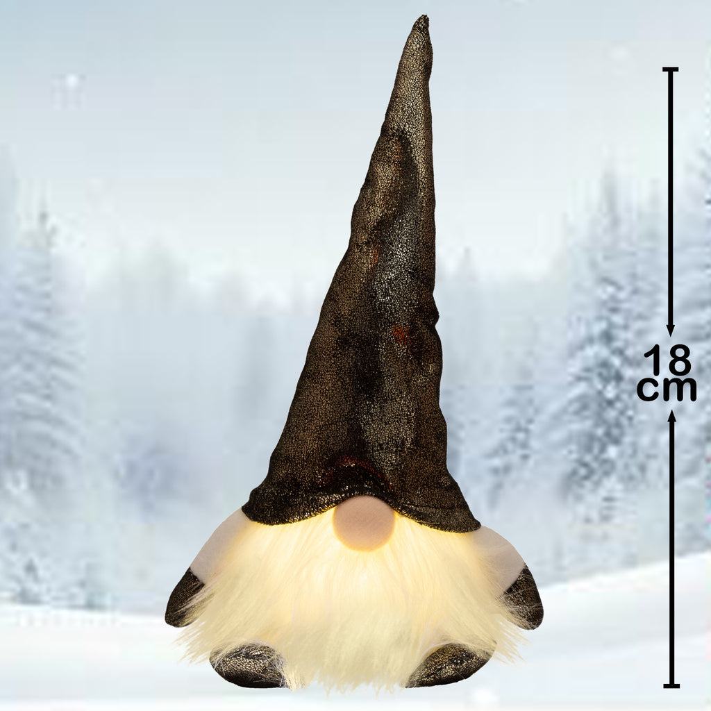 Wichtel, mit LED 18cm (28cm), sitzend + Timer
