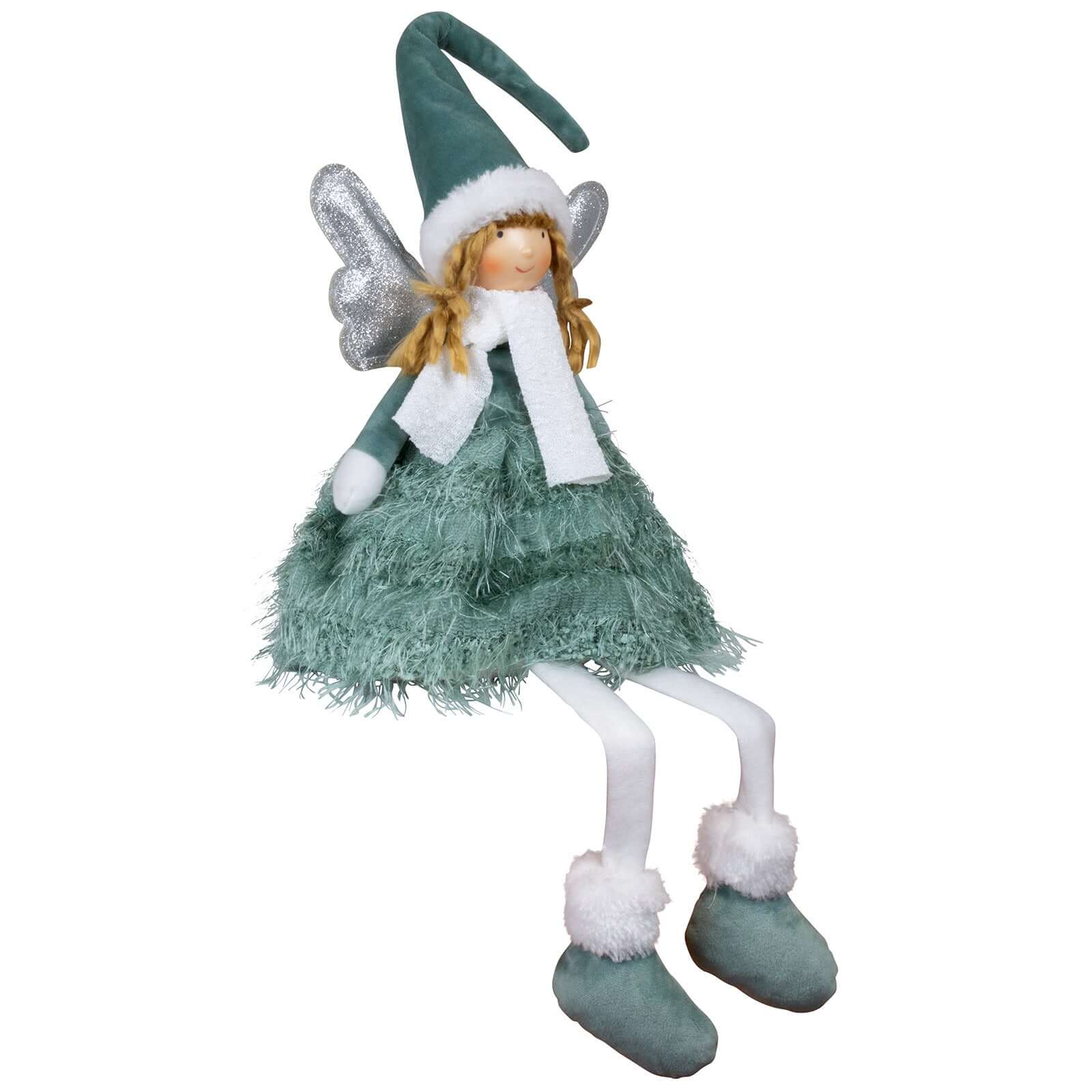 Dekofigur Engel mit LED 26cm (57cm) Kantenhocker