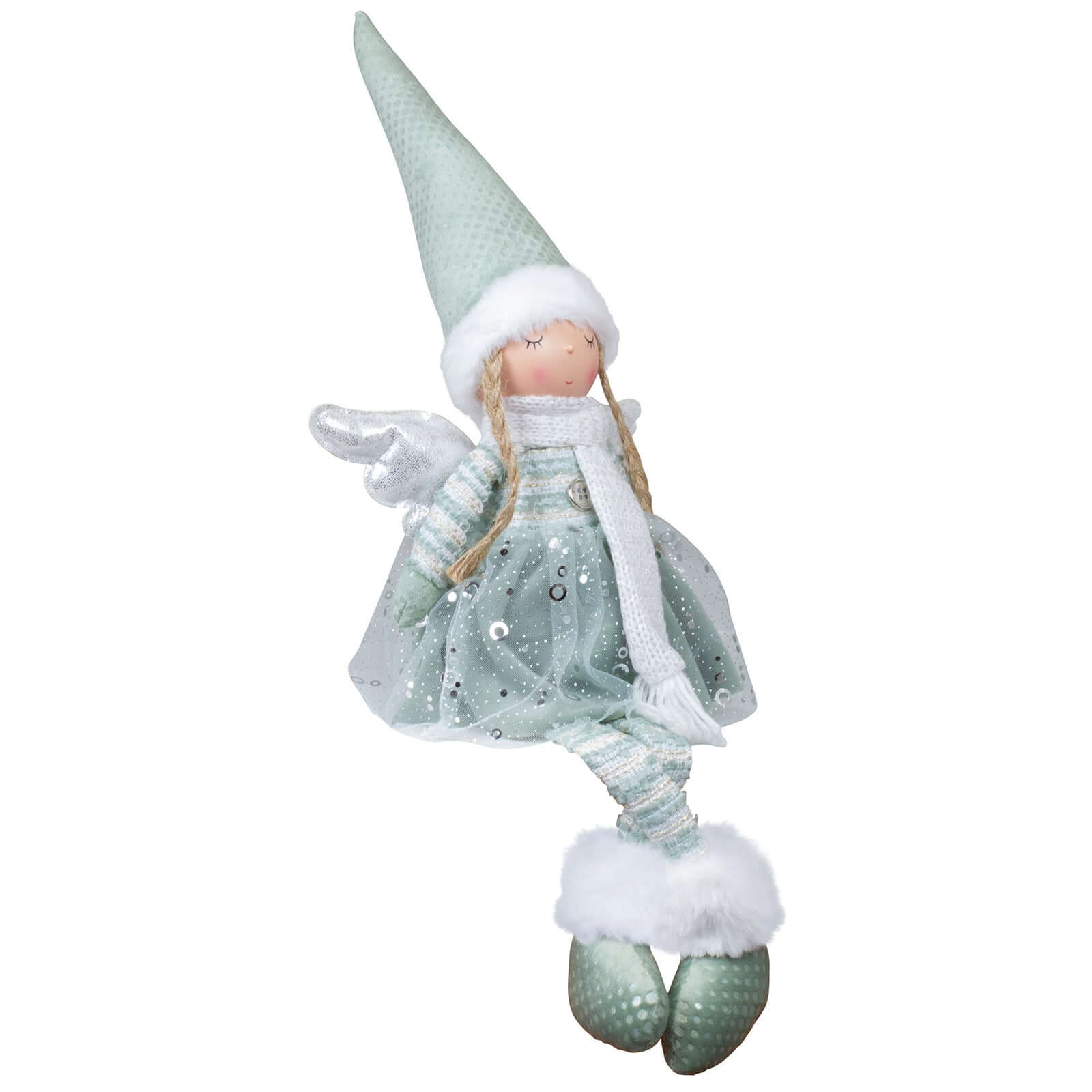 Dekofigur Engel 28cm (56cm) sitzend