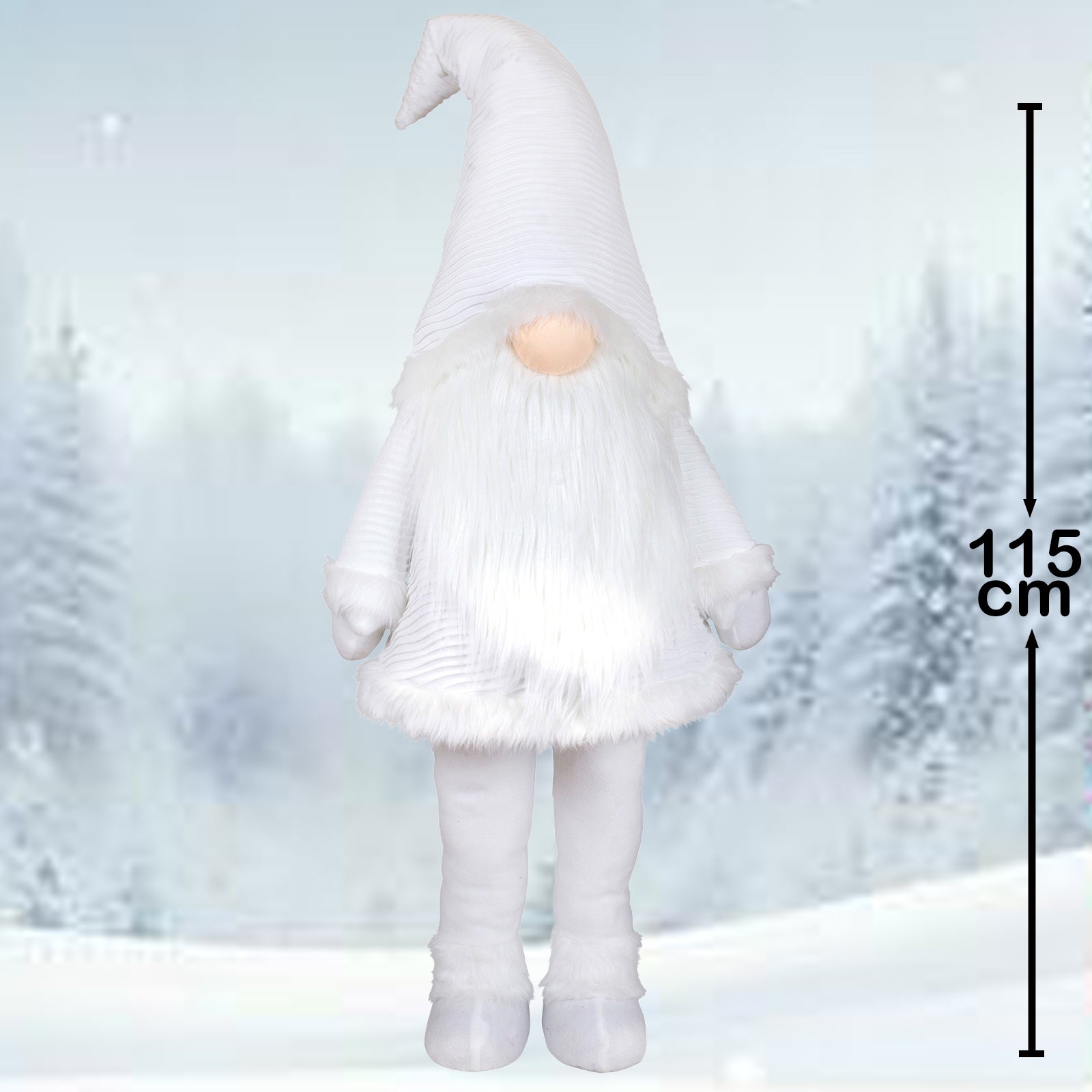 LED Wichtel 115cm (150cm) Wackelwichtel leuchtet