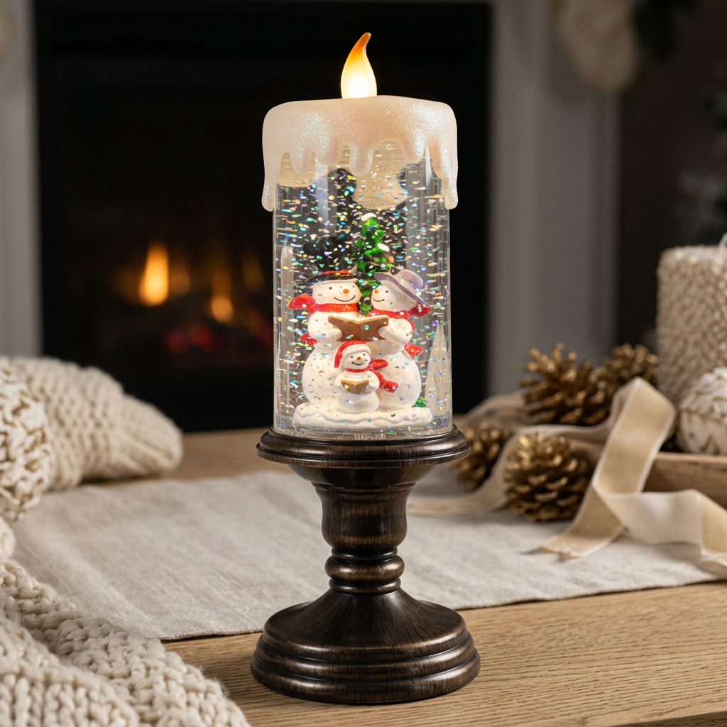 LED Snow Lantern Candle Snowman, 29cm