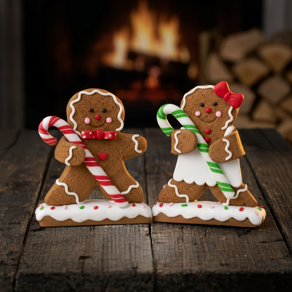 Gingerbread figures, 2 designs per set, 11cm