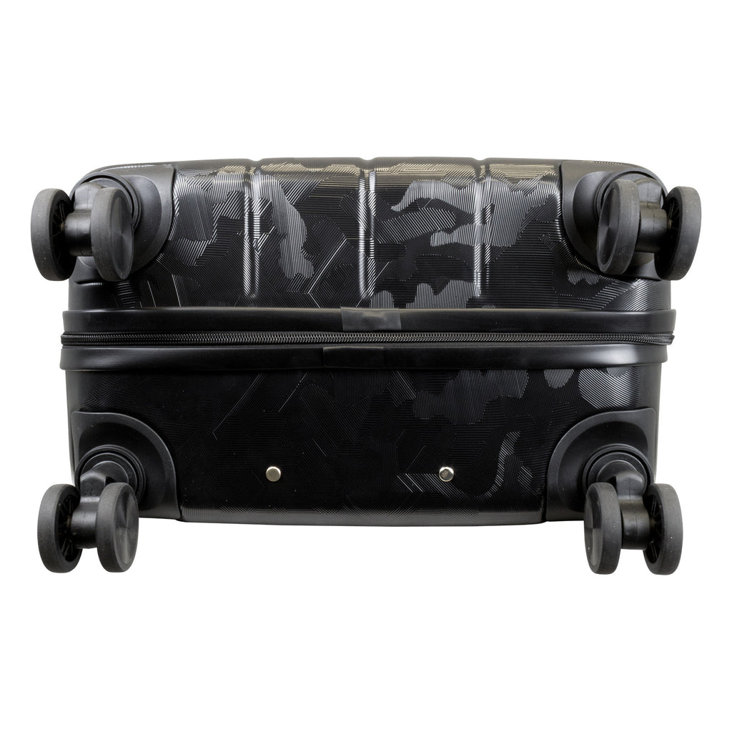 Hartschale Großer Reisekoffer Camouflage Flecktarn schwarz