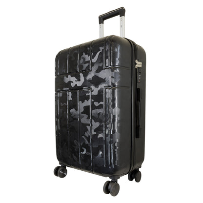 Hartschale Mittlerer Reisekoffer Camouflage Flecktarn schwarz