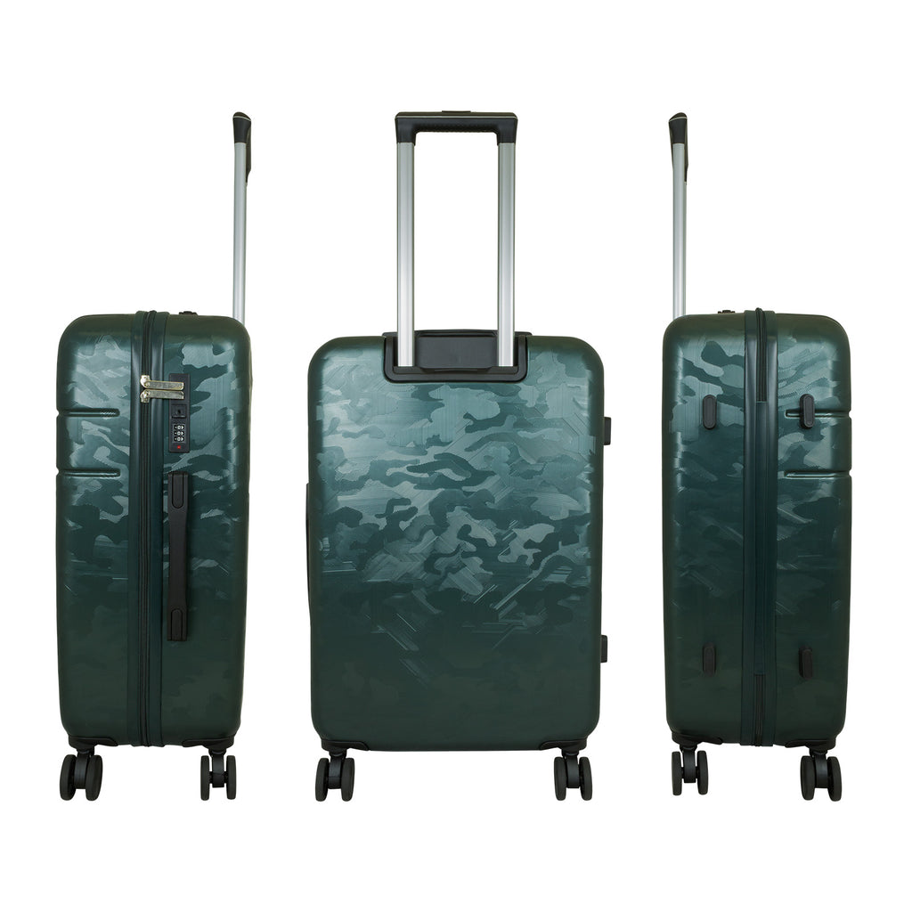 Hartschalen-Kofferset 3tlg Camouflage Flecktarn dunkel-grün