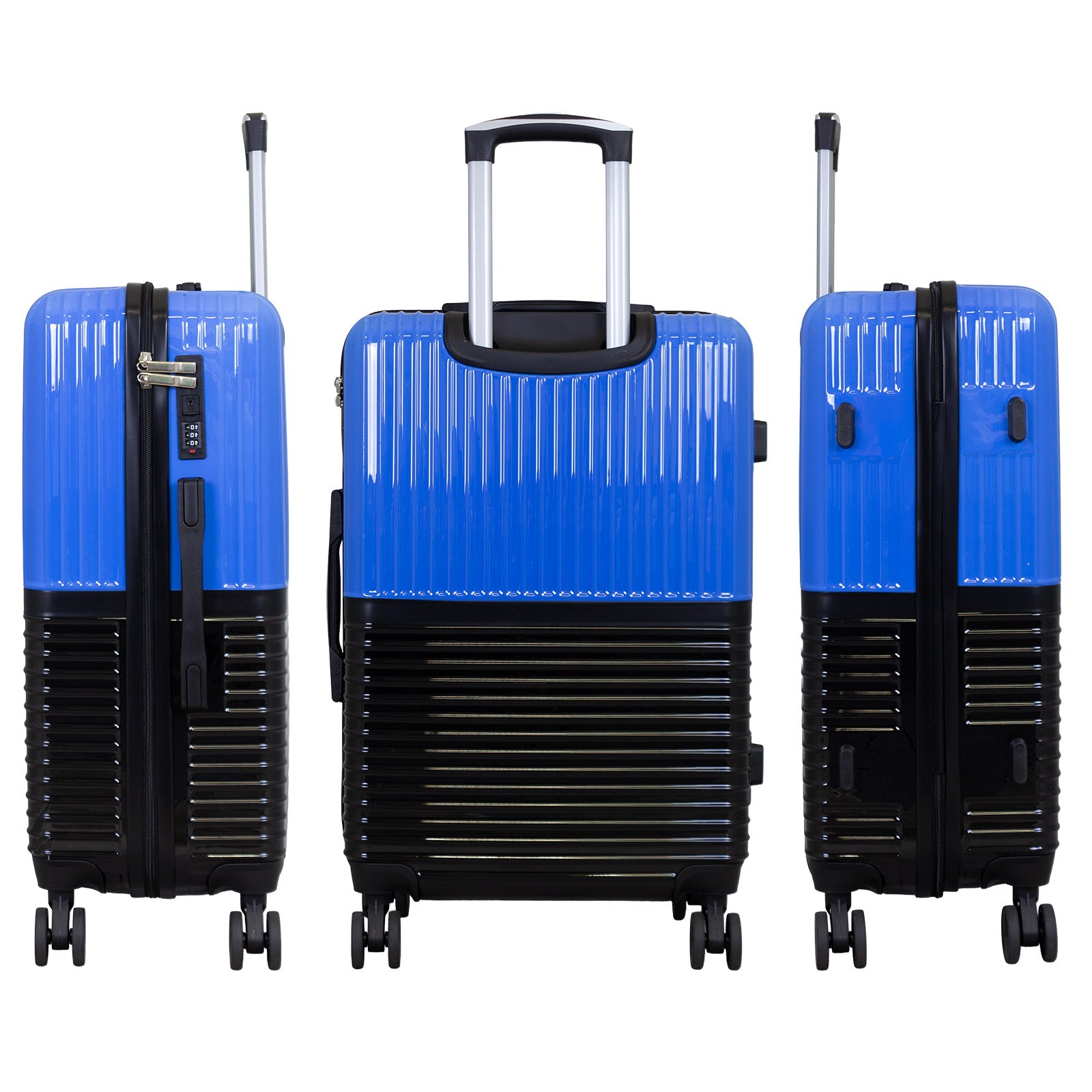 Hartschalen-Motivkoffer Riga blau-schwarz in 3 Größen