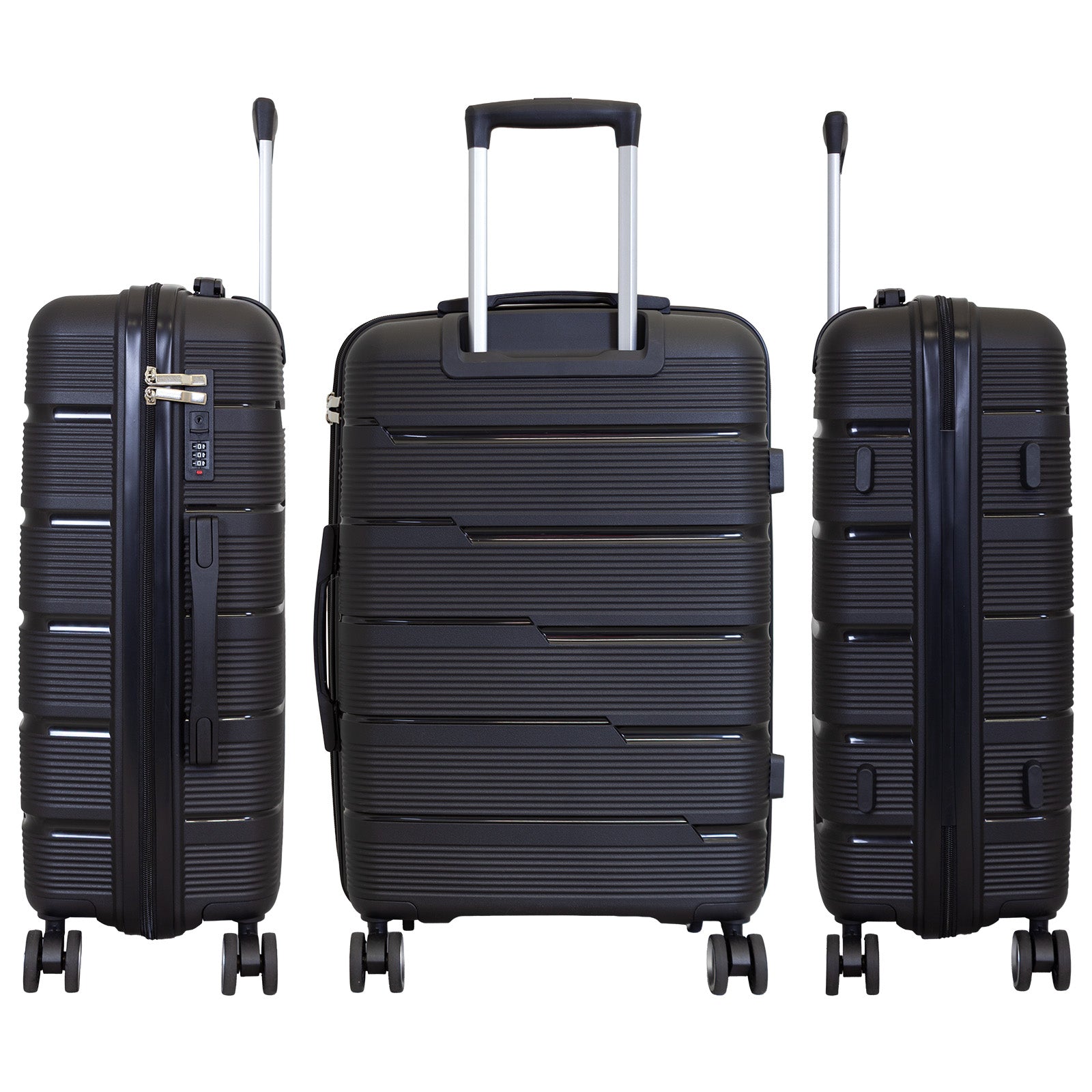 Hartschale PP Handgepäck Reisekoffer Aruba schwarz