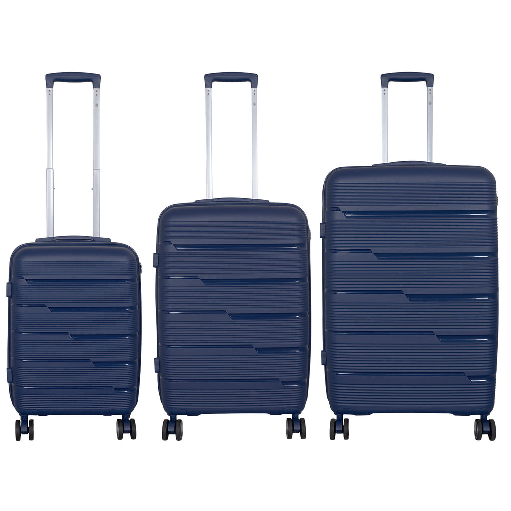 Hartschale PP Reisekoffer Aruba blau in 3 Größen