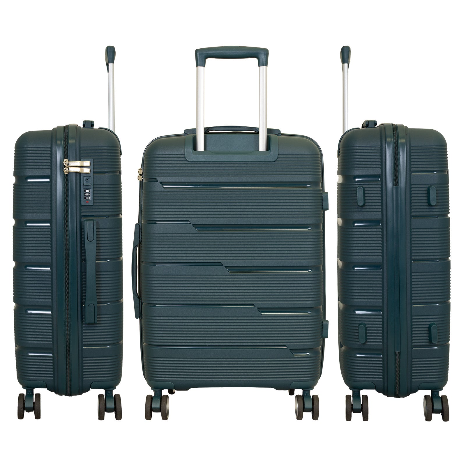 Hartschale PP Handgepäck Reisekoffer Aruba dunkel-grün