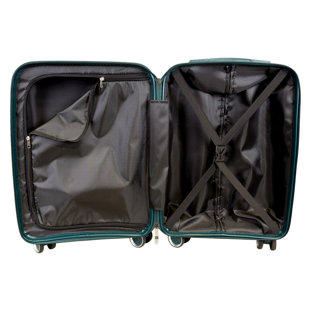 Hartschale PP Reisekoffer Aruba dunkel-grün in 3 Größen